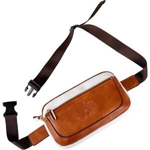 Personalized Letter "K" Leather Waist Pack Adjustable Strap Chest Bag Sling Bag